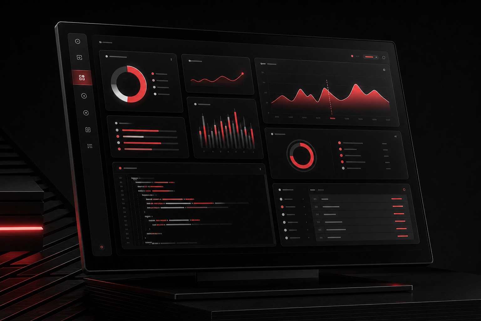 Premium SaaS dashboard case study visual