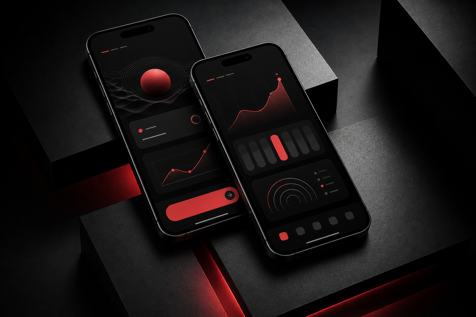 Premium mobile app interface visual